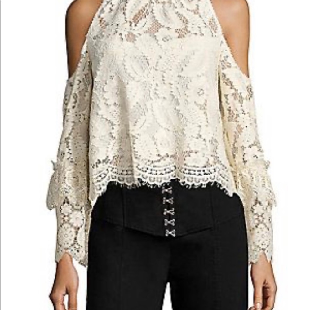 Nanette Lepore Visionary Lace Blouse/Top